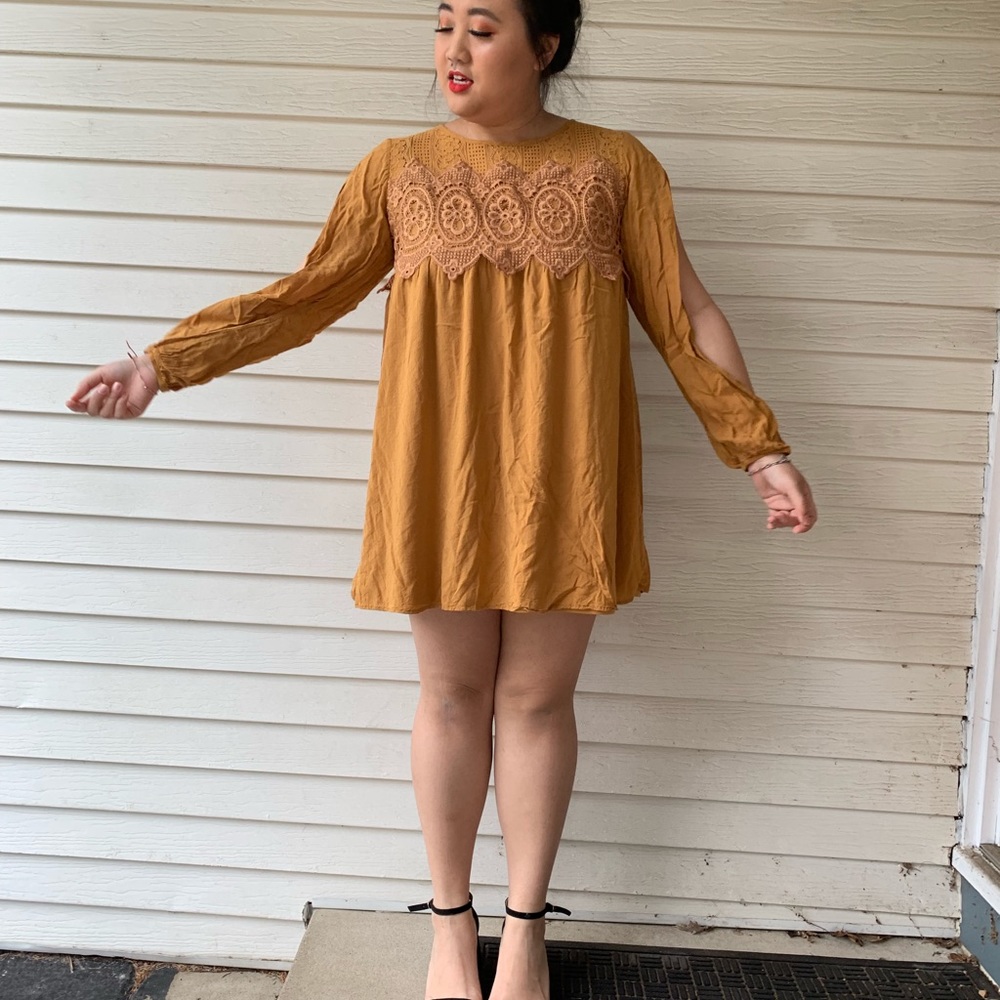Mustard color dress